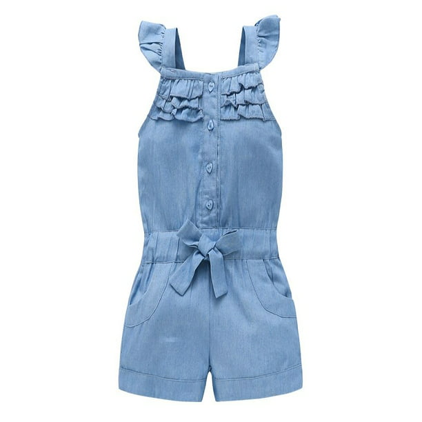 NOS IZOD Baby Girl Blue Sleevless Jean Dress 100% Cotton Size 18 Months